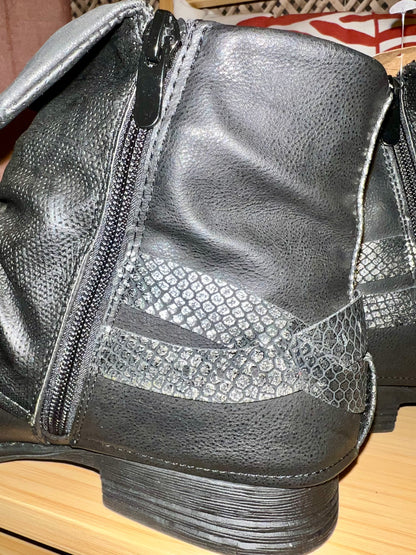 Bike Boots Schwarz • Veganes Leder • Gr. 42 • Top Zustand wie neu
