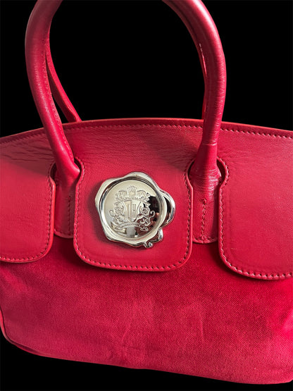 Vintage Tasche Iris Horbach Rot – Leder & Samt | Verstellbar 90s y2k