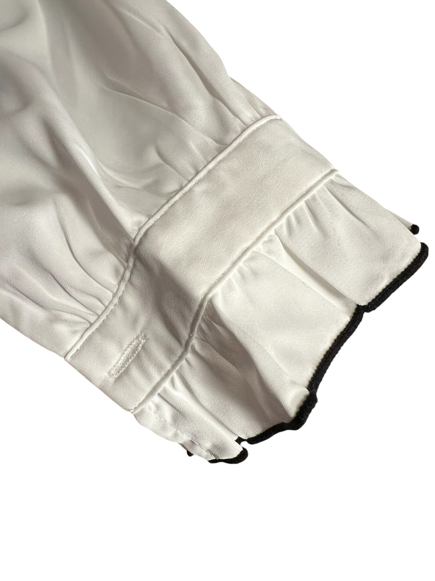Sara's Choice: Allegra K.– Blusenkleid Kleid Schleife grün weiss | Gr. M 38 40 | Dark Alternative
