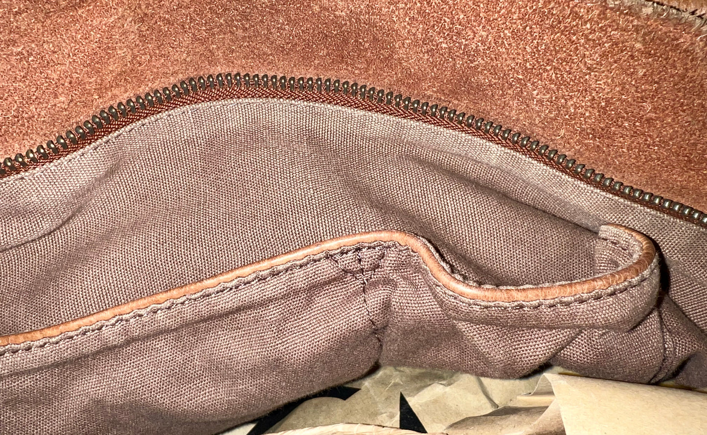 Große Liebeskind Berlin Tasche Braun Leder Wildleder Mix Boho