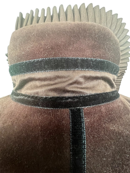 Vintage Samtblazer Braun 90s Victorian Gothic Style | Gr. 40 | Romantisch, Landhaus-Chic