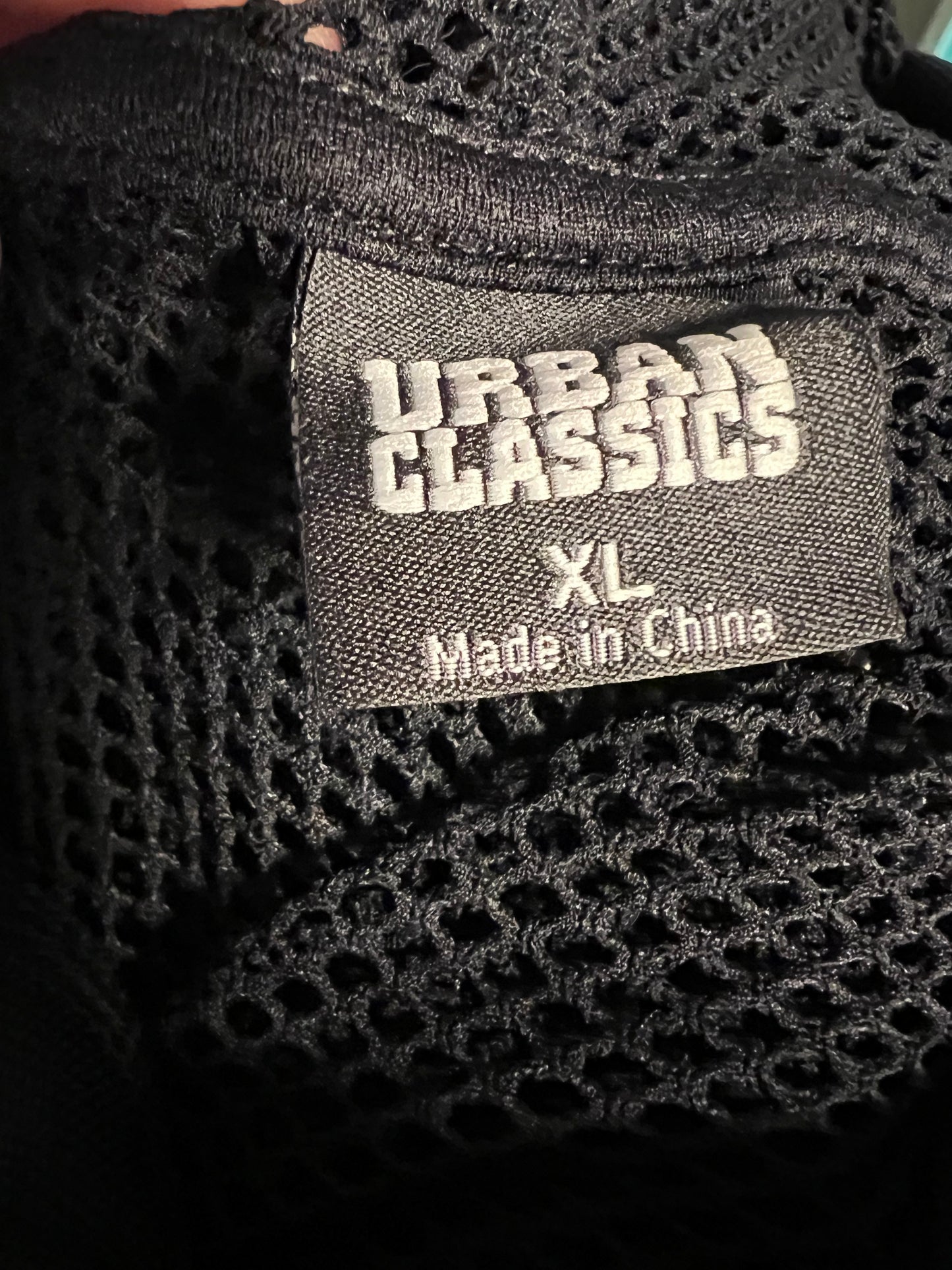 Sara's Choice: Urban Classics – Hoodie Netz Mesh schwarz XL 44 46 Dark Alternative