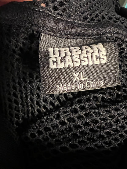 Sara's Choice: Urban Classics – Hoodie Netz Mesh schwarz XL 44 46 Dark Alternative