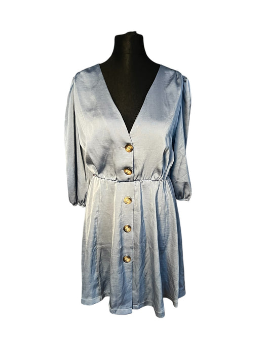 Rinascimento Kleid hellblau Satinoptik Gr. 40 42 A-Linie Italy Chic