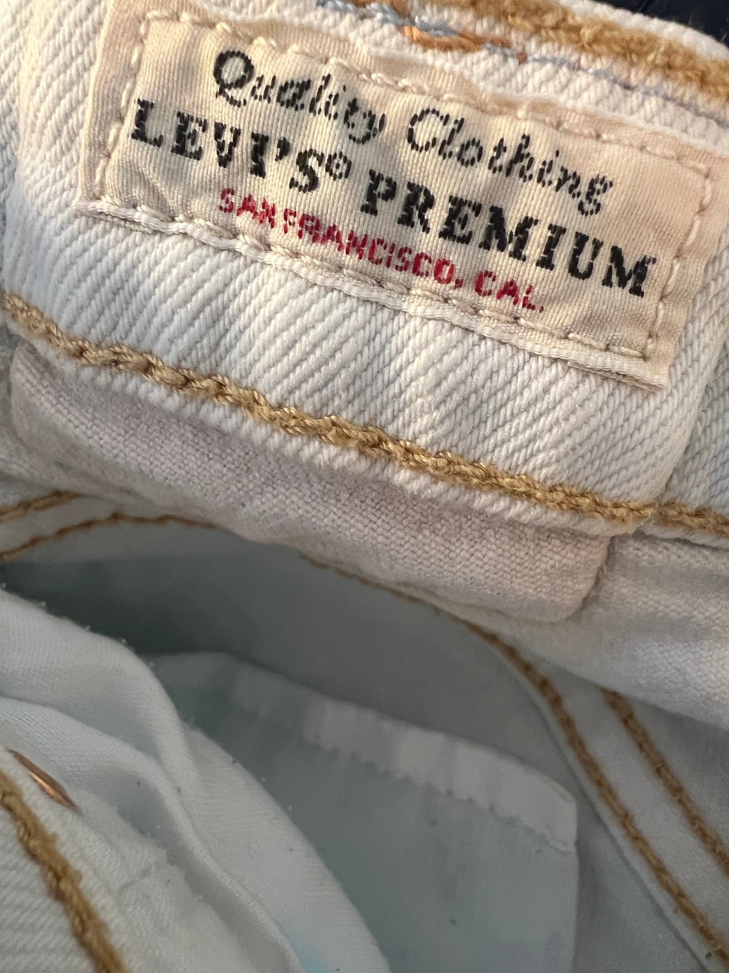 Levi's Ribcage Straight Ankle W26 L29 hellblau weiss Raw Hem 72693 High Waist Gr XS / 34 Levi Levis