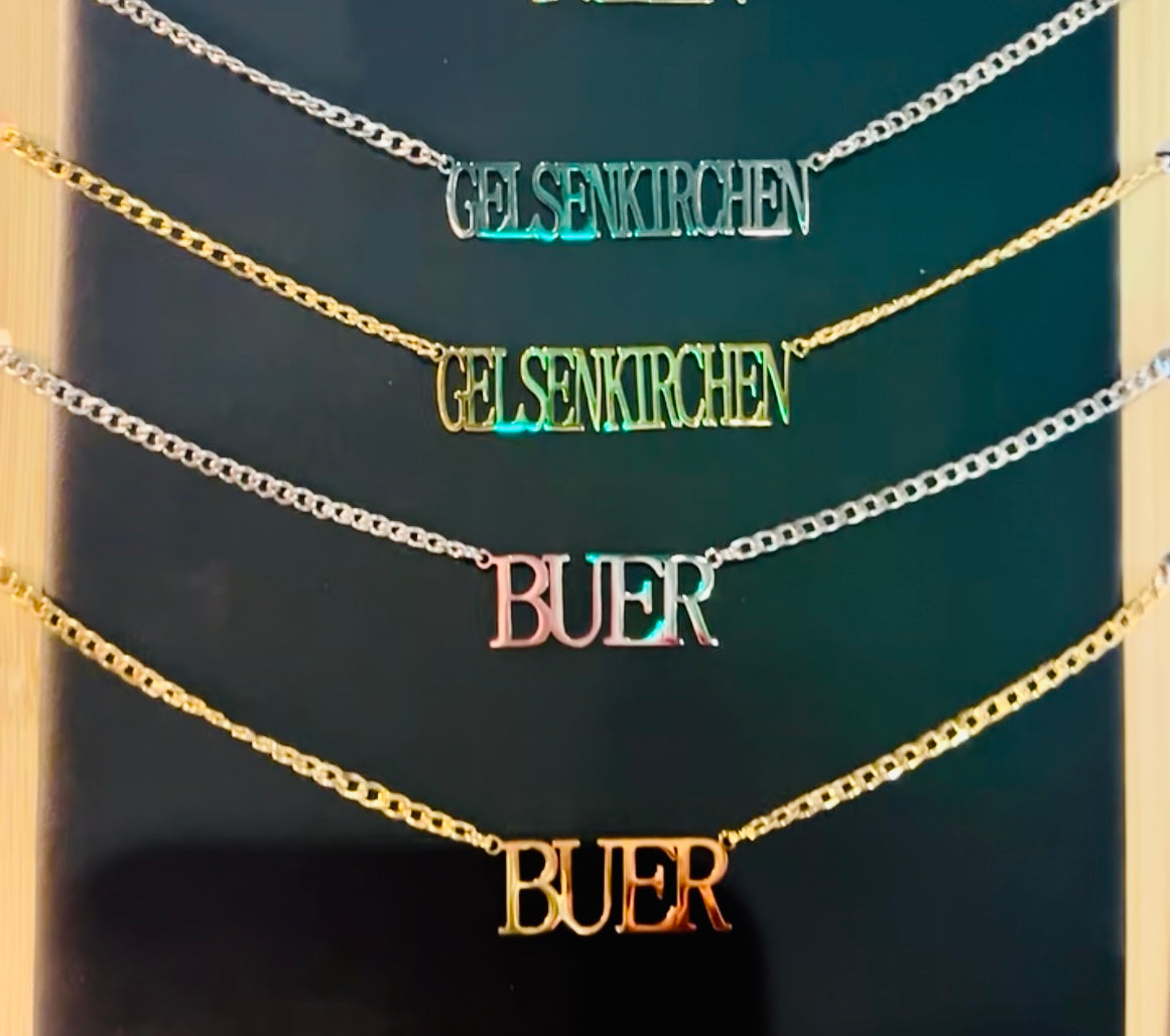 Edelstahl Statement Kette Buer + Gelsenkirchen - handmade by Lunenoir