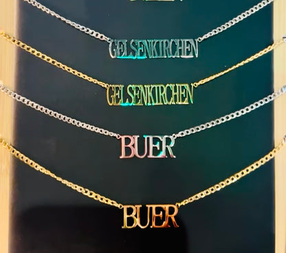 Edelstahl Statement Kette Buer + Gelsenkirchen - handmade by Lunenoir