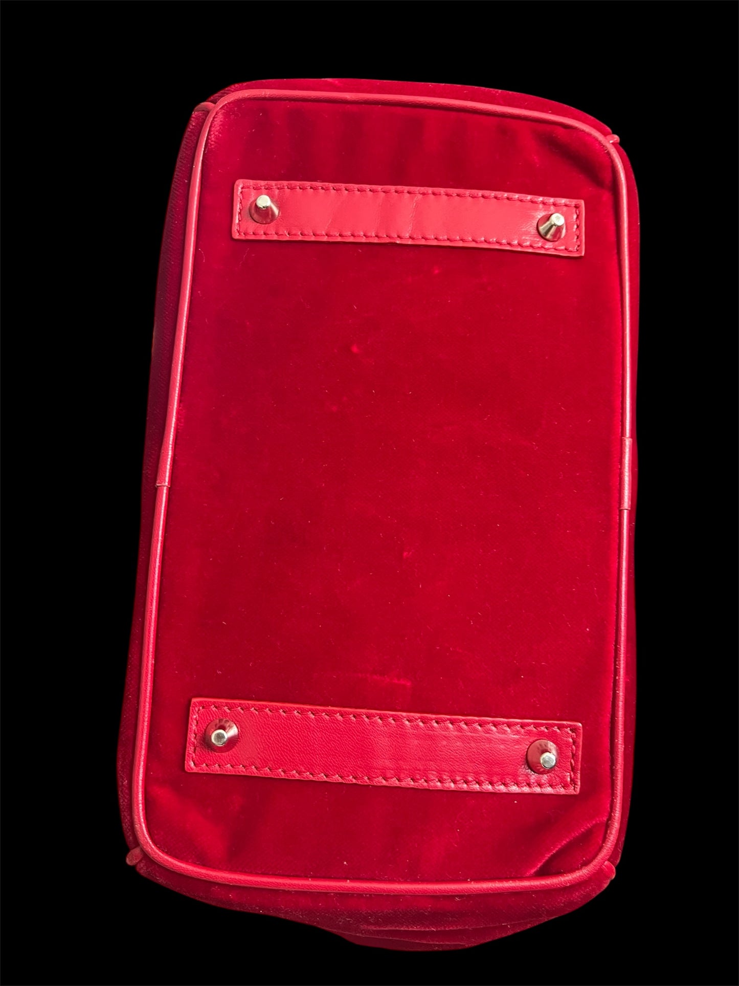 Vintage Tasche Iris Horbach Rot – Leder & Samt | Verstellbar 90s y2k
