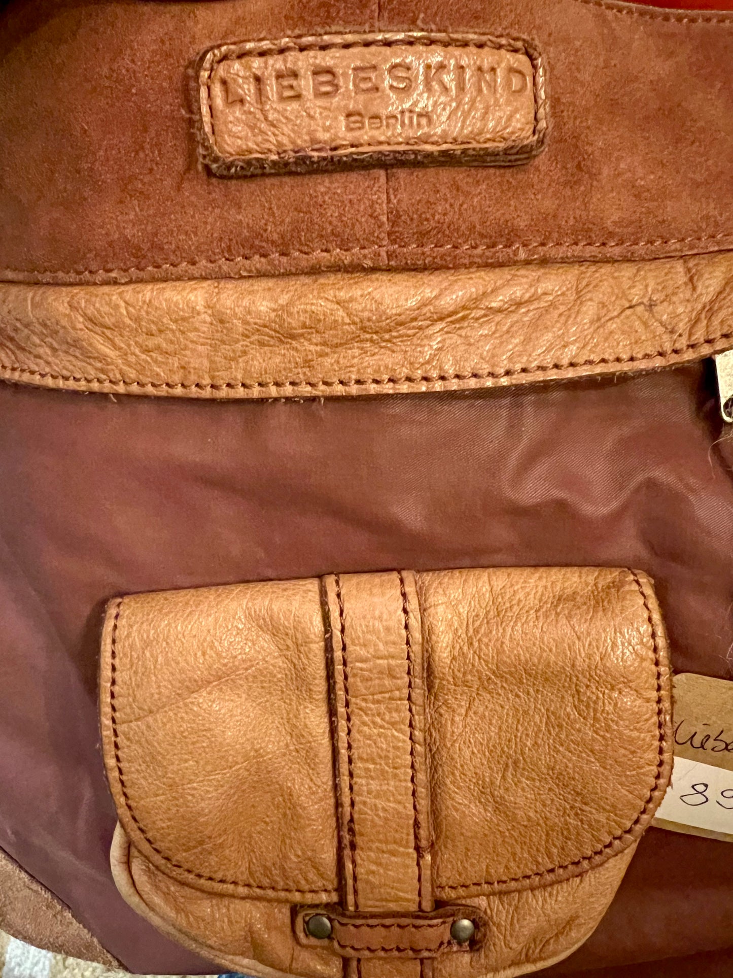 Große Liebeskind Berlin Tasche Braun Leder Wildleder Mix Boho