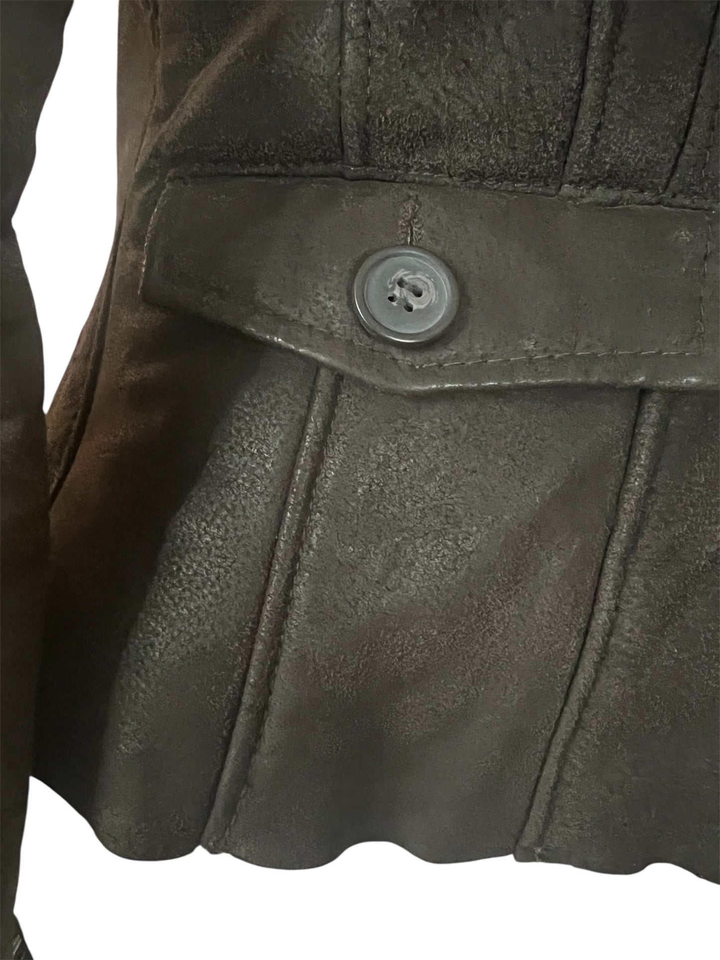 True Vintage Lederjacke XS/34 Braun Teddyfell Pilotenjacke Made in Italy 80s