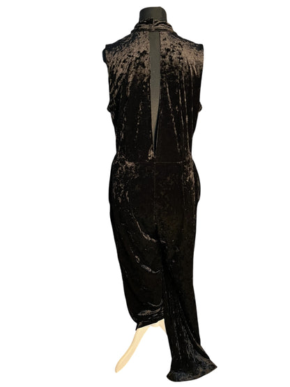 Sara's Choice: H&M Samt Jumpsuit lang 90s y2k – Gr 40 42 44 L XL Dark Alternative