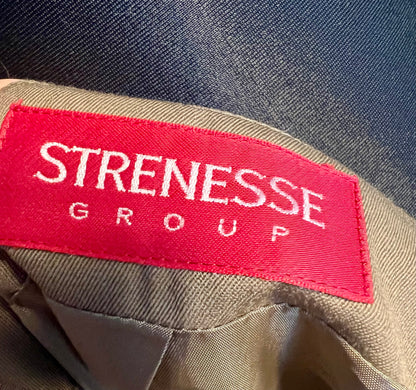 Strenesse Kostüm Damen Gr. 38 – 100% Schurwolle – Eleganter Blazer & Rock – Beige – Business Chic