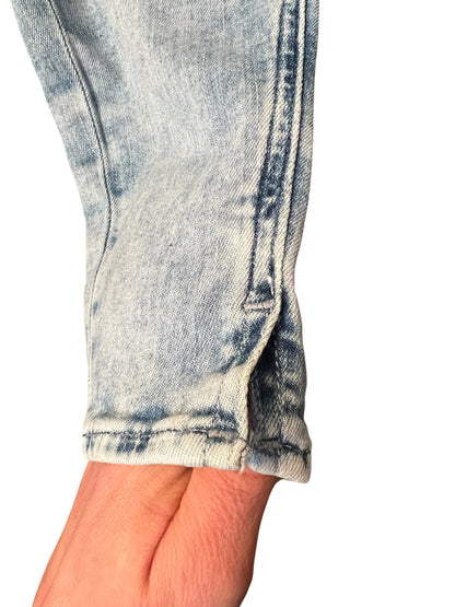 Drykorn Jeans W26 L32 Hellblau Slim Fit Tapered Used Look Y2K Denim Mid Waist Skinny