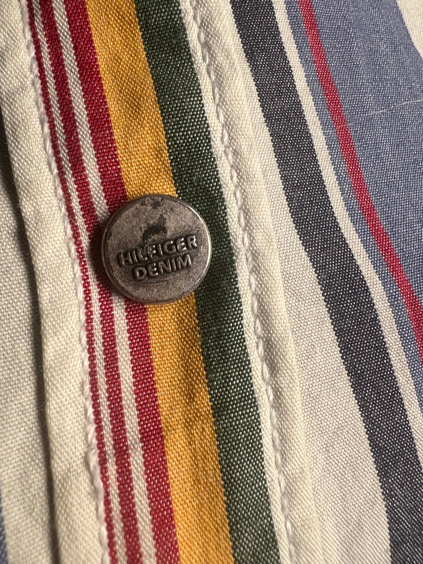 Tommy Hilfiger Denim Vintage Bluse gestreift | Gr. 36 S Y2K Used Look