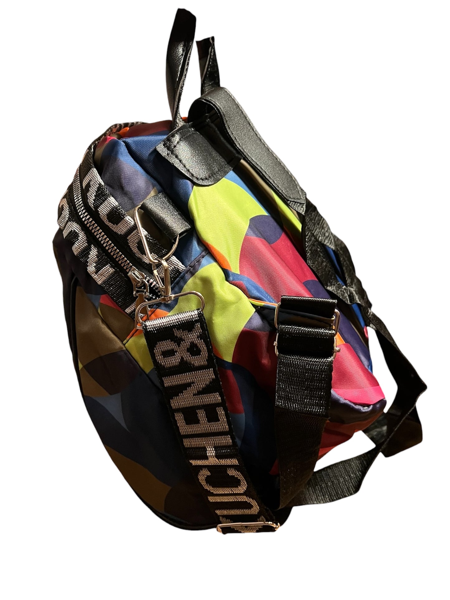 Bunter Nylon-Rucksack Kuchen & Bag – mittelgroß, City‑Style, Top Zustand