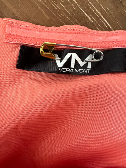 Vintage Vera Mont Cocktailkleid Gr 36 S One Shoulder Apricot Pink Volant Ballon Mini Kleid Elegant Y2K