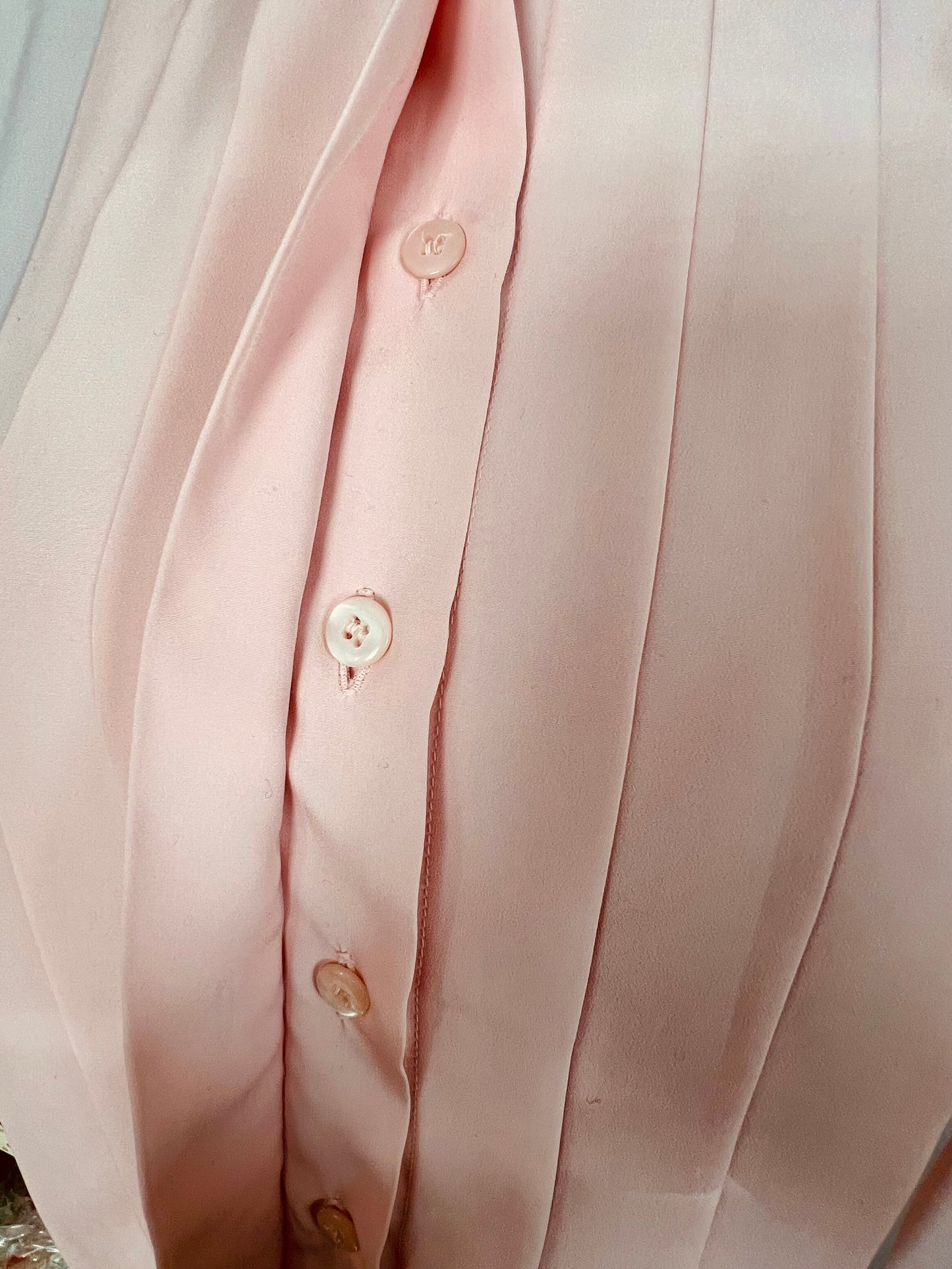 Jean René Vintage Bluse 38 Rosa Biesen Old Money transparent