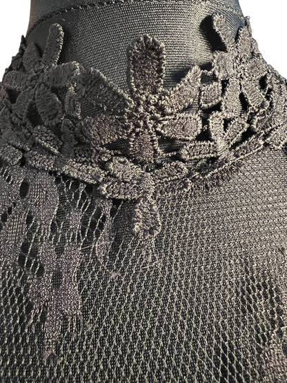 Sara's Choice: Samt Jumpsuit mit Spitze u. Knöpfen – Gr  38 40 M L Dark Alternative