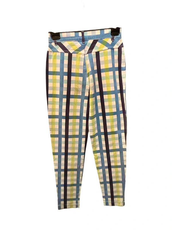 Marc Cain Hose | Gr. N2 S 36 | Kariert | Karottenschnitt | Neuwertig , blau weiß kariert