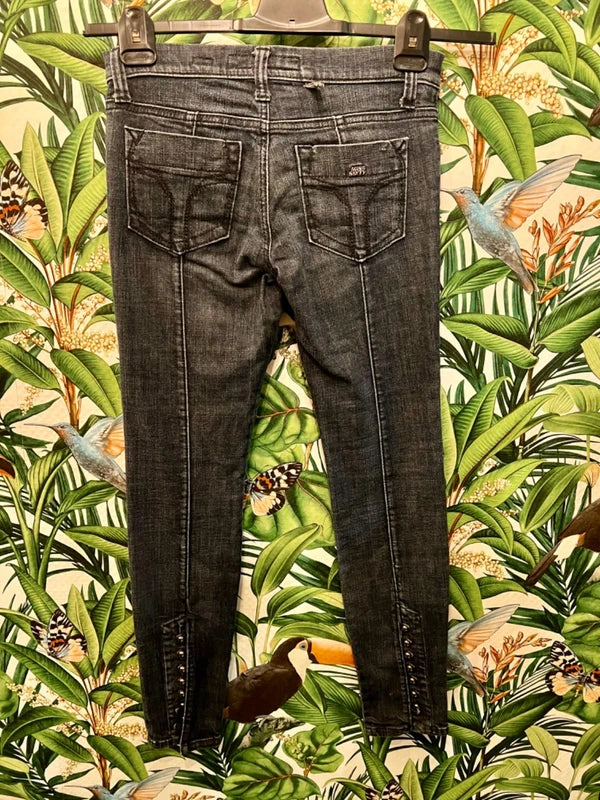 Miss Sixty Jeans Gr S "Judy" W27 | Slim Fit | Dunkelblau mit Knöpfen am Bein | Vintage Y2K