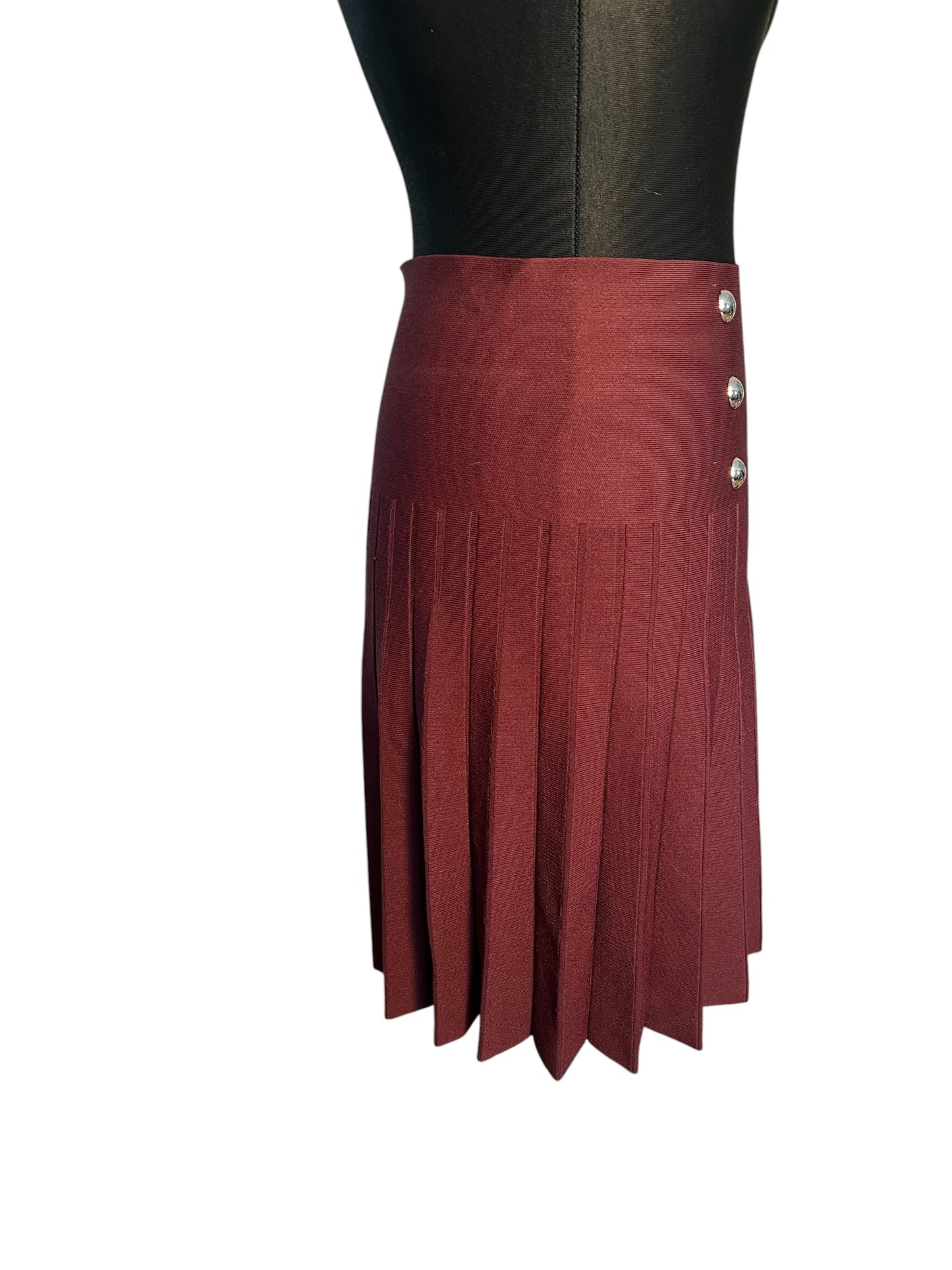 Sara's Choice: Anna Field Falten Rock weinrot| Gr. 36 38 M | Dark Alternative
