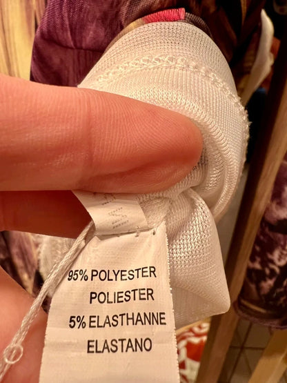 Y2K Vintage Kleid S 36 One Shoulder | Trompetenärmel & Metallschlange | Bunt & Transparent | Snake