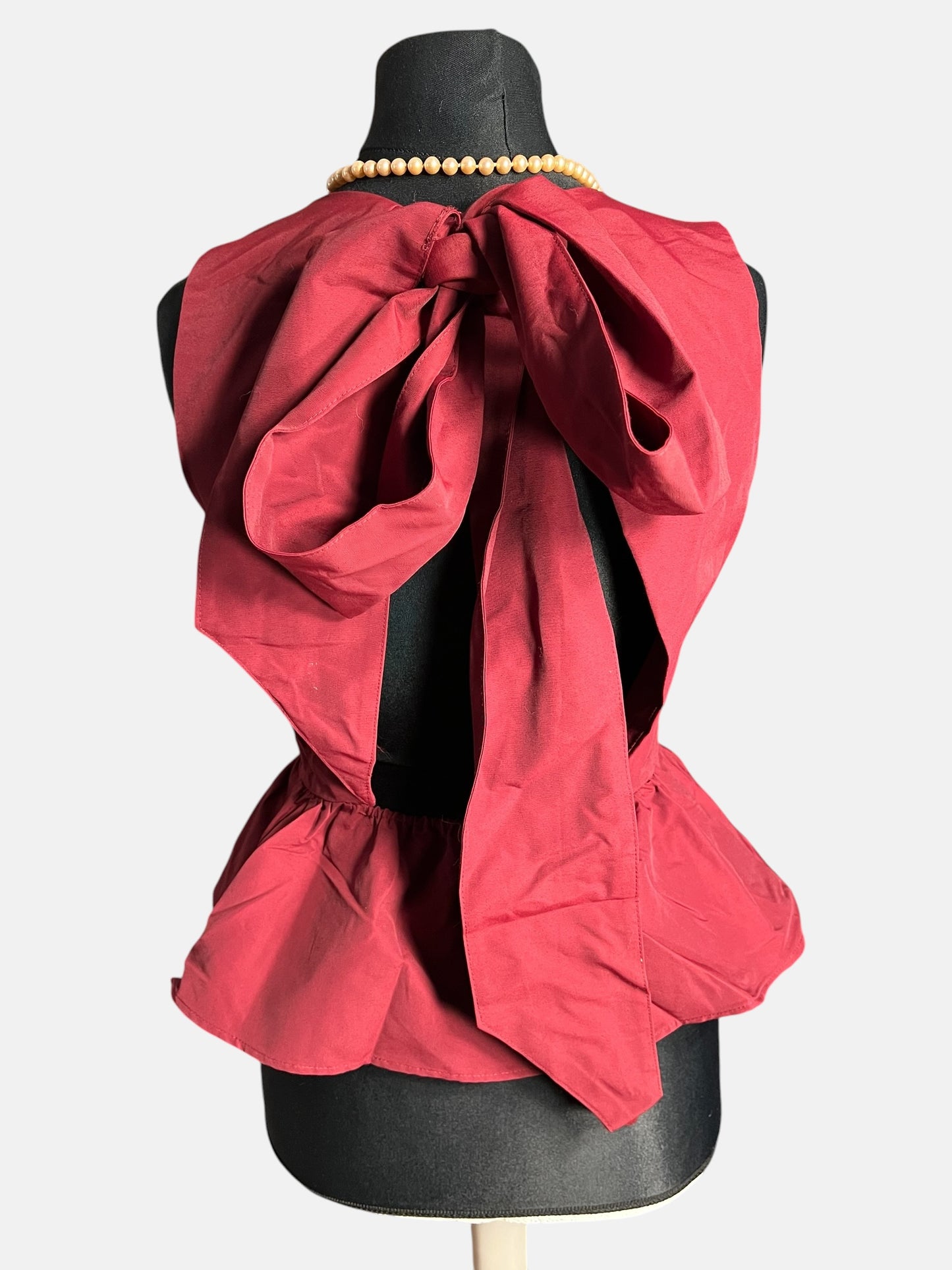 Sara's Choice: H&M – Top mit Band weinrot  | Gr. 36 38 S M | Dark Alternative