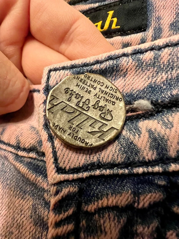 Killah Vintage Jeans W31 Gr 40 | Modell Twiddle | Rosa-Blau | Reißverschluss am Bein | Y2K 2000s