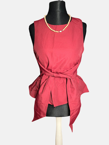 Sara's Choice: H&M – Top mit Band weinrot  | Gr. 36 38 S M | Dark Alternative
