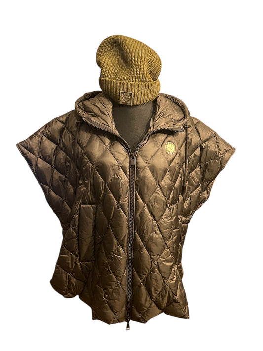 Blonde No 8 CARLY Steppweste S 36 Grün Oliv Oversize mit Kapuze – Neuwertig