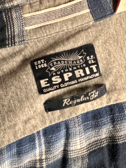 Vintage Esprit Flanellhemd Gr 42 / XL kariert | Oversize Damen | 90s / Y2K Grunge | Baumwolle