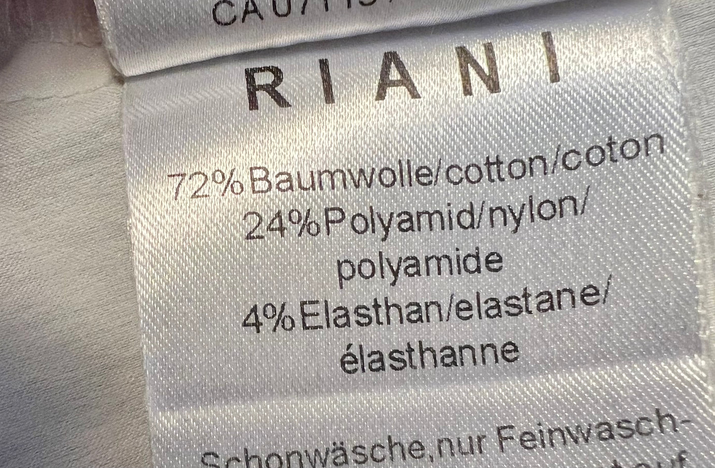 Riani Bluse Damen 40 M Weiß Tailliert Clean Minimalist Premium Basic y2k Old Money