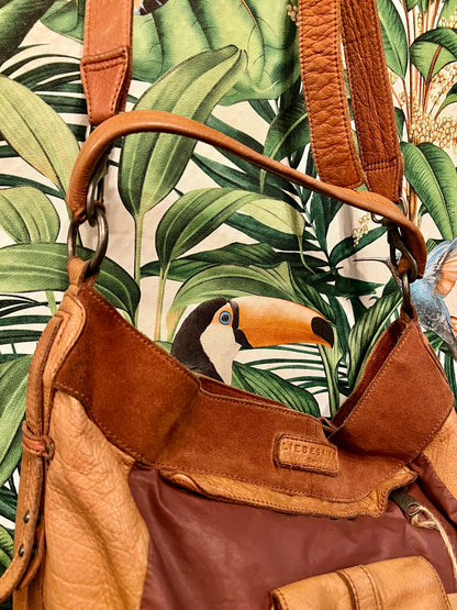 Große Liebeskind Berlin Tasche Braun Leder Wildleder Mix Boho