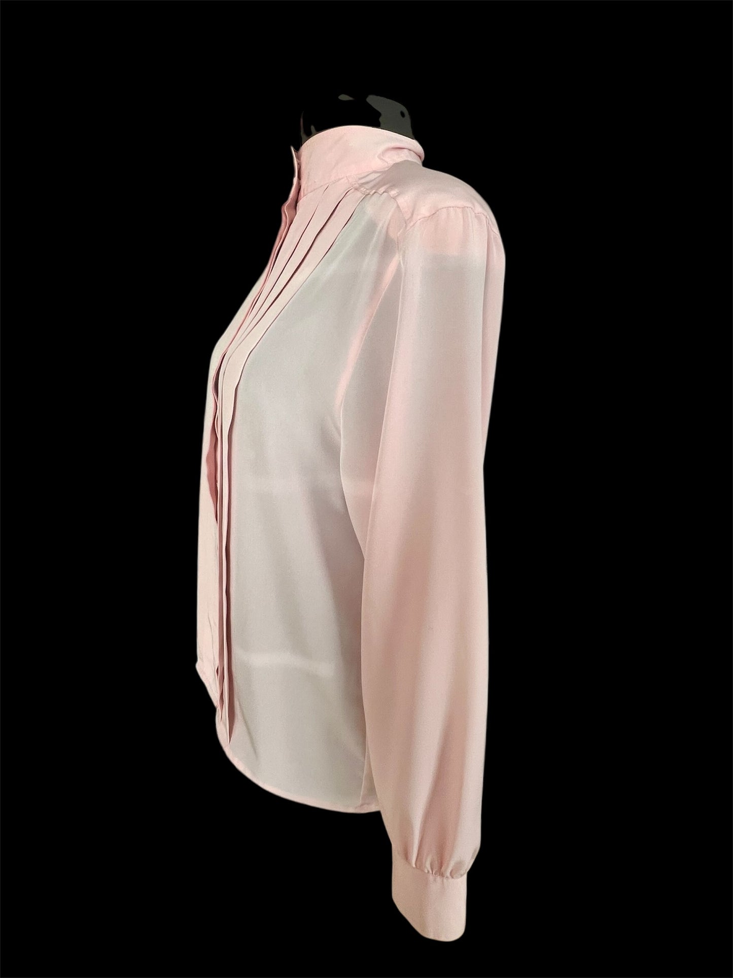 Jean René Vintage Bluse 38 Rosa Biesen Old Money transparent