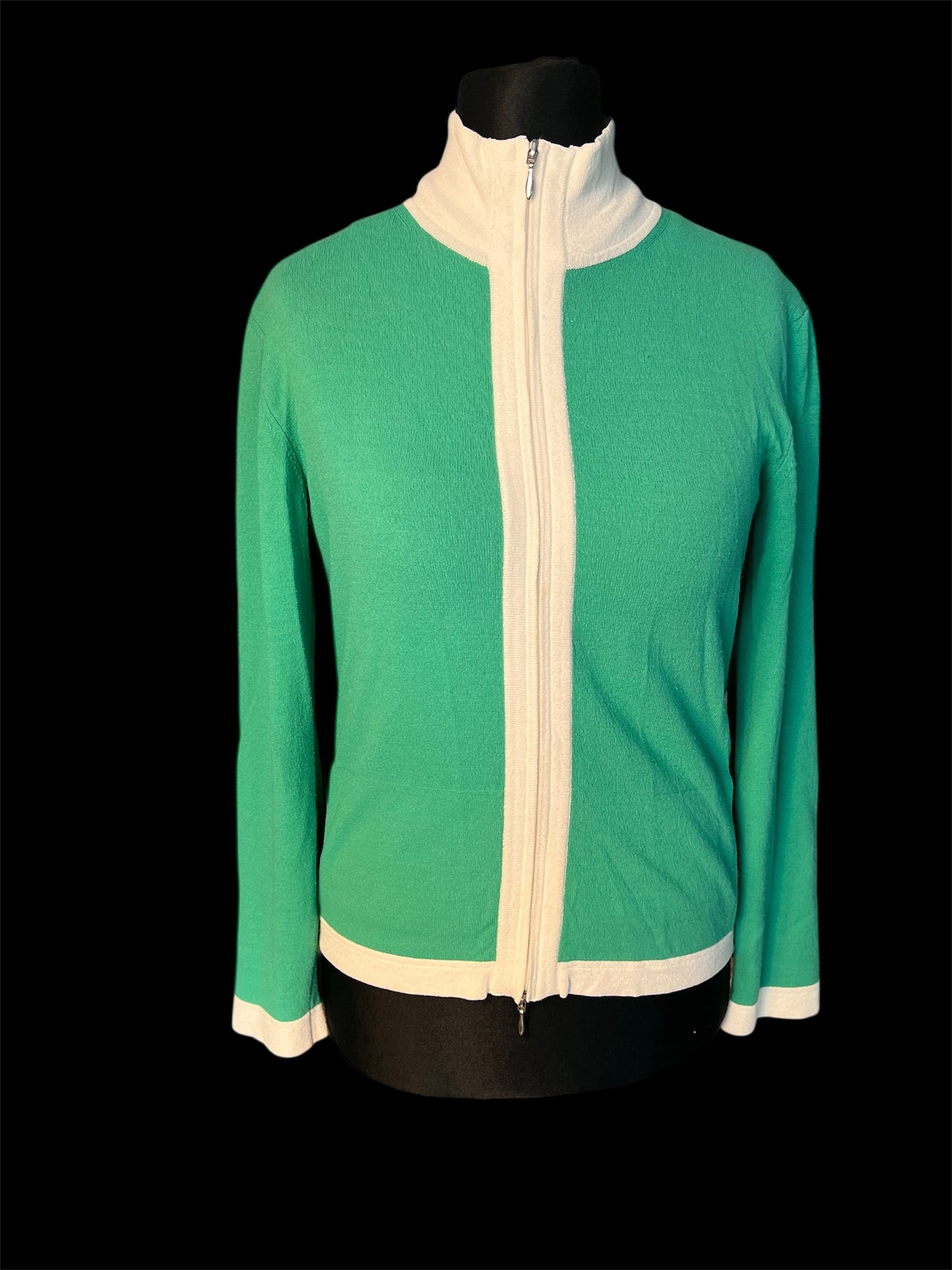 Vintage Set Trixi Schober Twinset Gr S Strickjacke + Shirt Grün 80er 90er Made in Italy 36