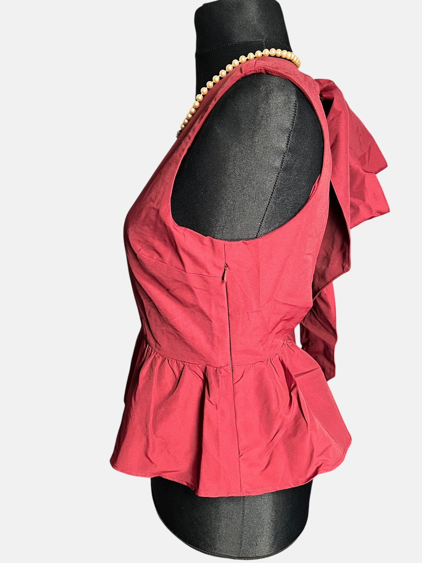 Sara's Choice: H&M – Top mit Band weinrot  | Gr. 36 38 S M | Dark Alternative