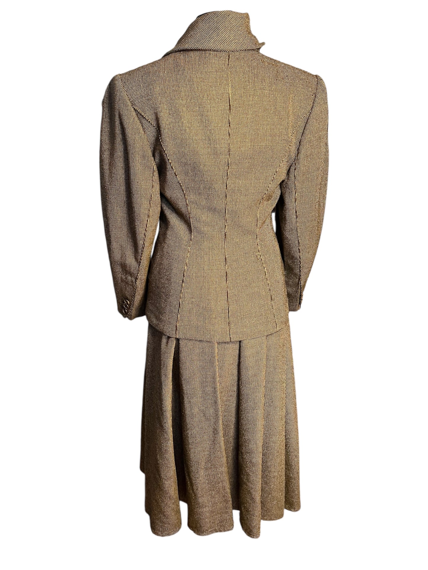 Vintage JOOP! Set Gr M 38 Schurwolle Seide Rock Blazer Dark Academia 80s 90s