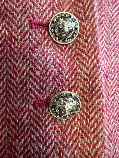 Madeleine Vintage Blazer Gr. 34 | 100% Wolle | Fischgrät | Old Money Preppy | Löwenknöpfe