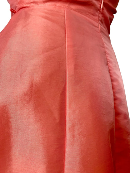 Vintage Vera Mont Cocktailkleid Gr 36 S One Shoulder Apricot Pink Volant Ballon Mini Kleid Elegant Y2K