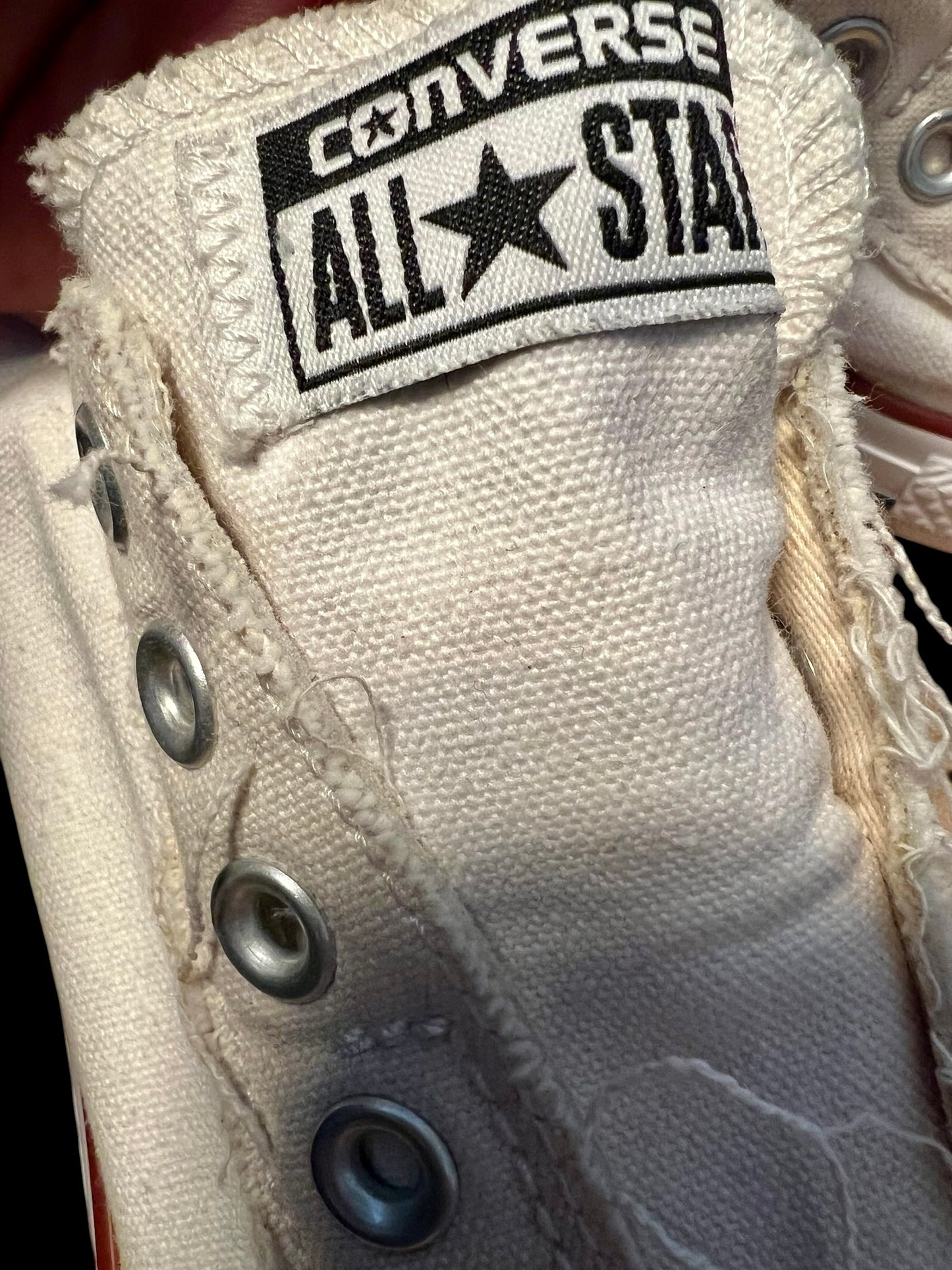 Converse Chuck Taylor Low Turnschuhe 38 Creme Offwhite Canvas Vintage Distressed Look Sneaker