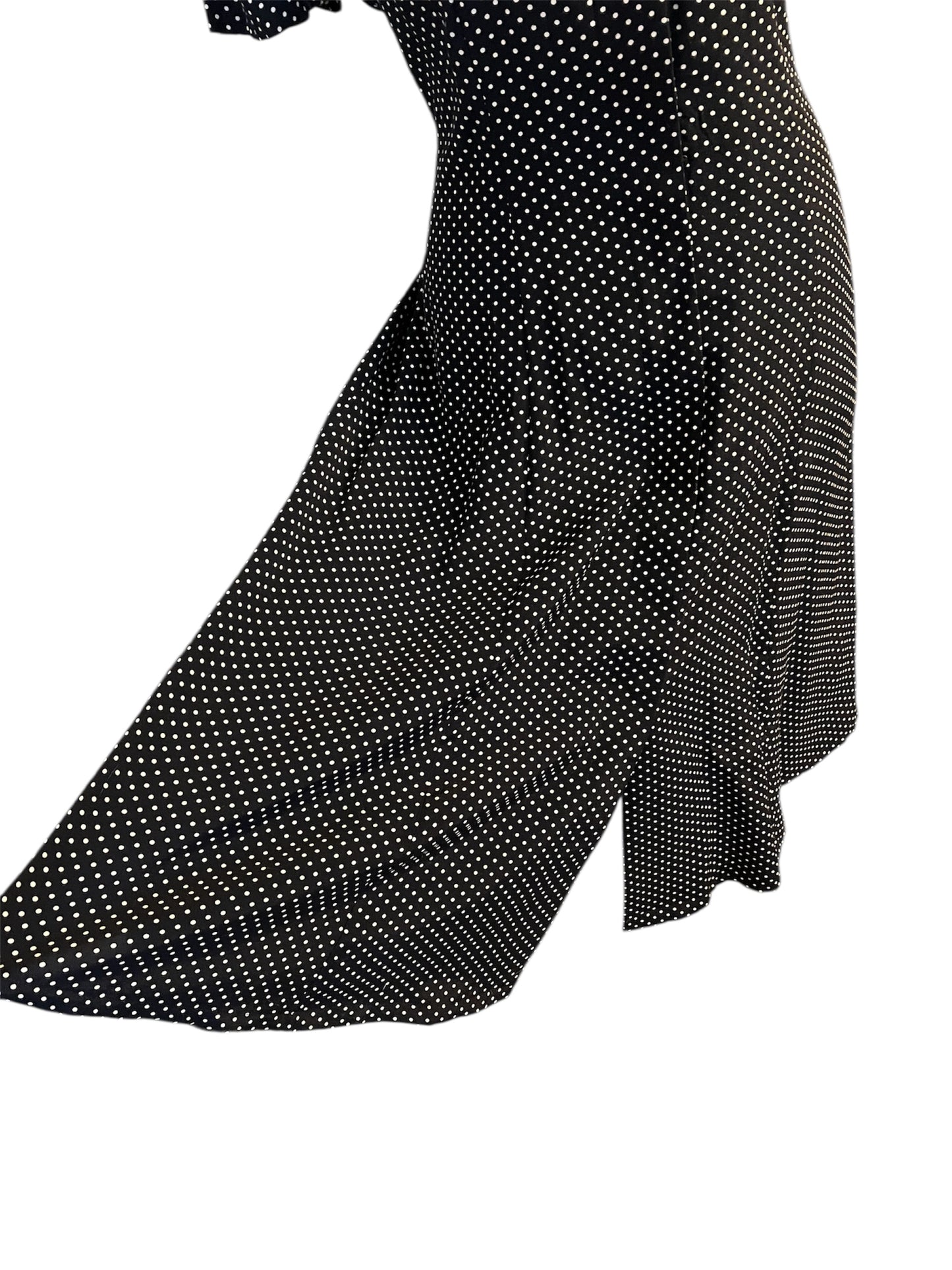 Joseph Ribkoff Kleid Punkte Vintage 38 Blau Polka 80s