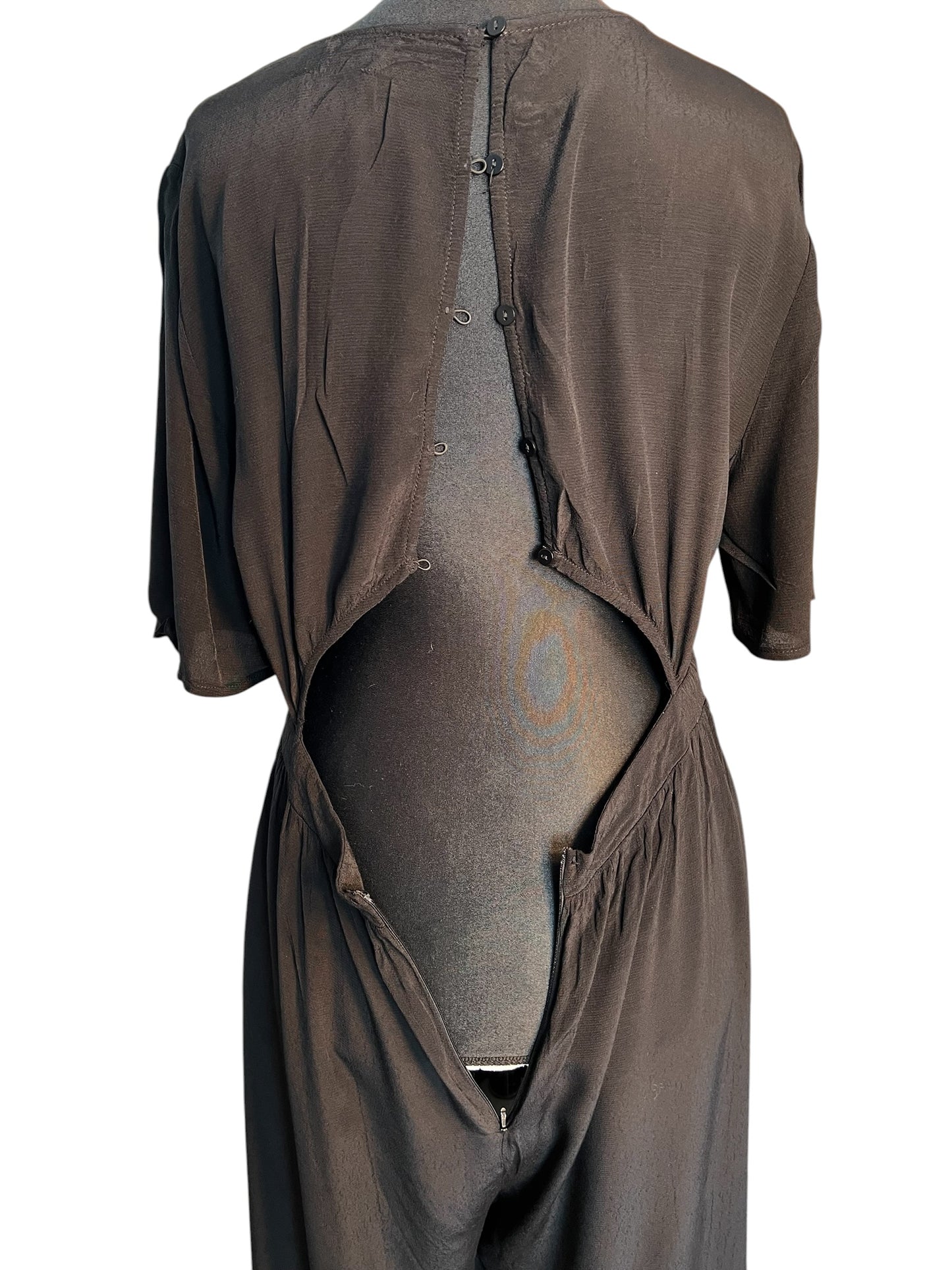 Sara's Choice: Asos – Onesuit Einteiler Rückenfrei Viskose schwarz| Gr. 44 XL | Dark Alternative