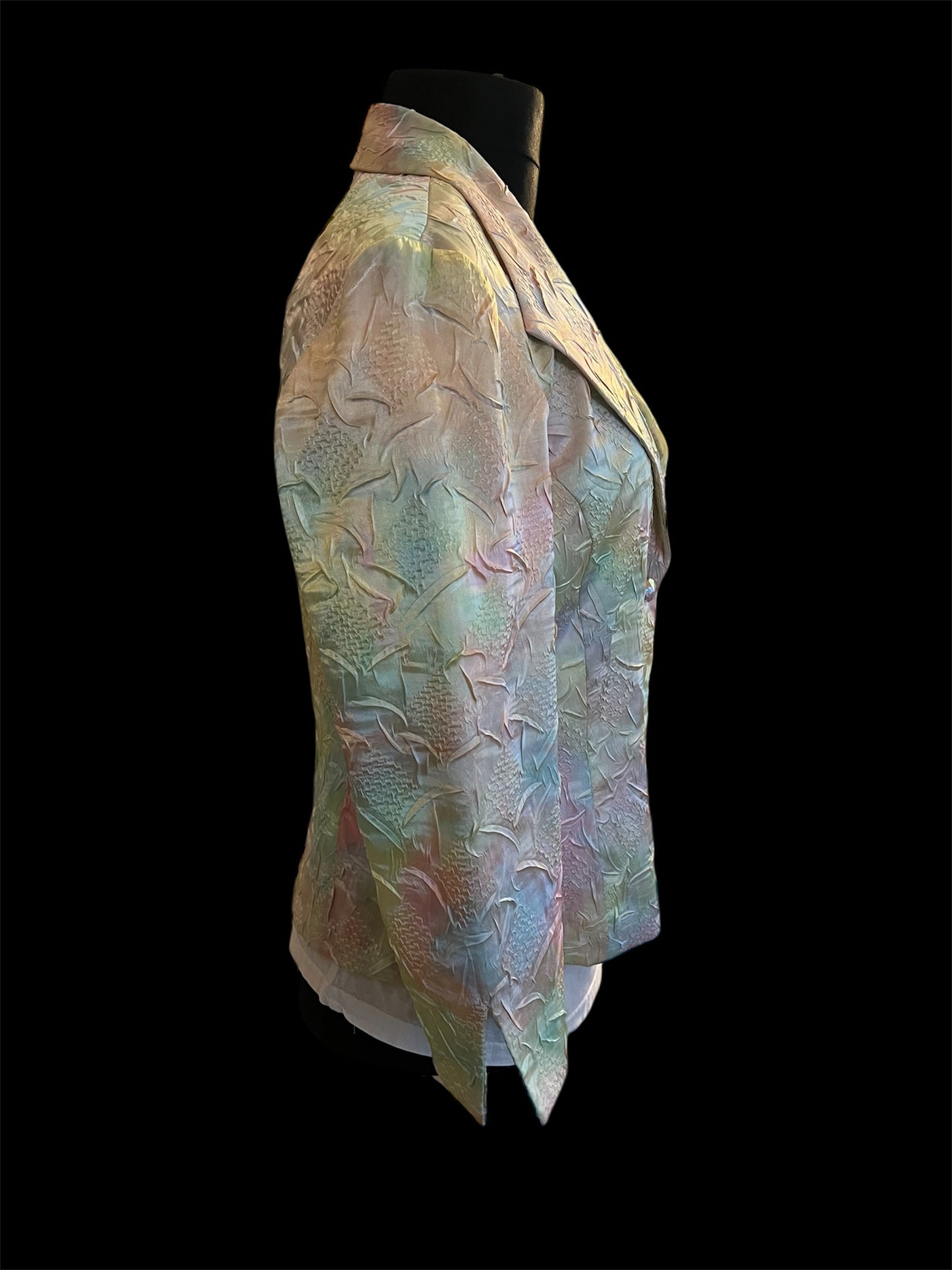 Vintage Joseph Ribkoff Blazer Pastell 40 M Y2K Crashoptik Rainbow